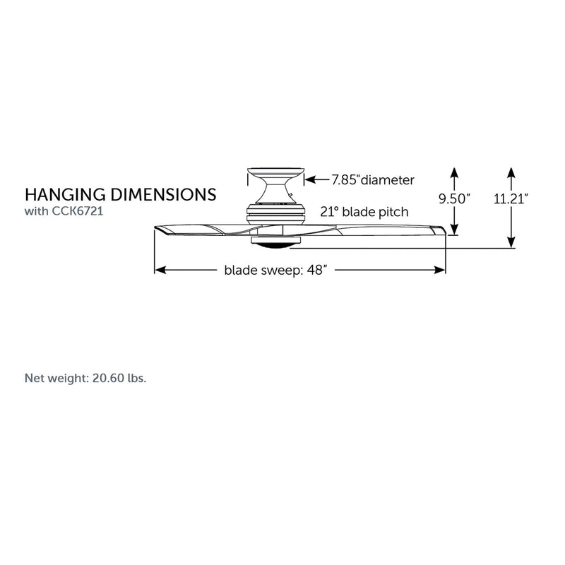 Fanimation Spitfire 48in Flush Mount 1-Light Ceiling Fan | Brushed Satin Brass and Whiskey Wood | Low Ceiling Rooms | Model FP6721BBS-48WK-LK-F