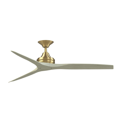 Fanimation Spitfire 60in 3-Blade Ceiling Fan | Brushed Satin Brass and Light Oak Buttonwood | Covered Patio & Sunroom | Model FP6721BBS-60LO