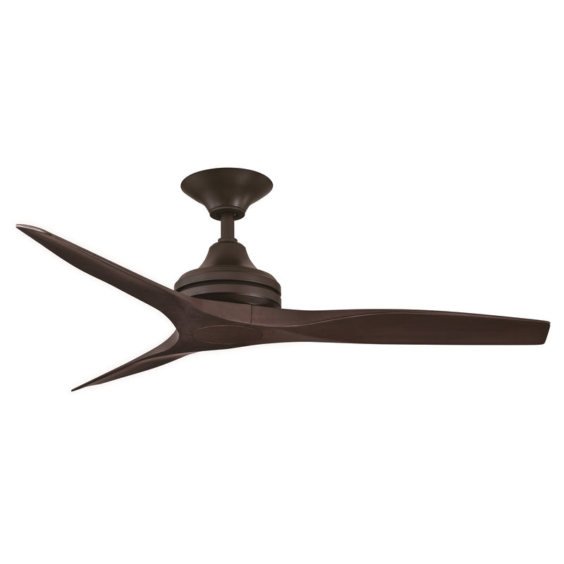 Fanimation Spitfire 48in 3-Blade Ceiling Fan | Damp-Rated Dark Bronze and Dark Walnut | Covered Patio & Sunroom | Model FP6721BDZ-48DWA