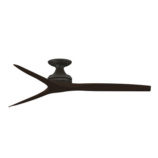 Fanimation Spitfire 60in 3-Blade Flush Ceiling Fan | Damp Rated Dark Bronze and Dark Walnut Buttonwood | Covered Patio | Model FP6721BDZ-60DWA-F