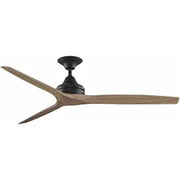 Fanimation Spitfire 60in 3-Blade Ceiling Fan | Dark Bronze and Natural Buttonwood | Covered Patio & Porch | 60 x 60 x 12 in | Model FP6721BDZ-60N