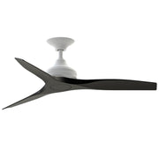 Fanimation Spitfire 48in 3-Blade Ceiling Fan | Matte White and Black Buttonwood | Covered Patio, Porch & Sunroom | 5176 CFM | Model FP6721BMW-48BL