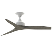 Fanimation Spitfire 48in Ceiling Fan | Matte White and Weathered Wood Buttonwood | Covered Porch & Patio | 48 x 48 x 12 in | Model FP6721BMW-48WE