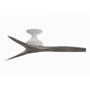 Fanimation Spitfire 48in Flush Ceiling Fan | Matte White and Weathered Wood Buttonwood | Covered Porch & Sunroom | Model FP6721BMW-48WE-F