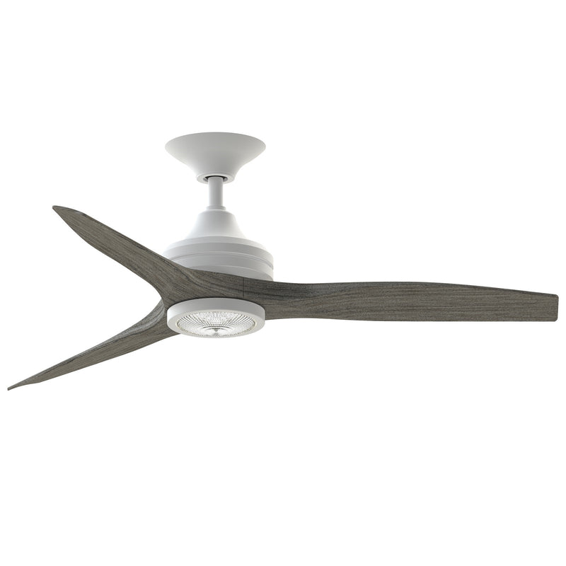 Fanimation Spitfire 48in 1-Light LED Ceiling Fan | Matte White and Weathered Wood | Covered Patio & Sunroom | Model FP6721BMW-48WE-LK