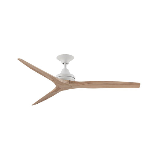 Fanimation Spitfire 60in 3-Blade Ceiling Fan | Matte White and Natural Buttonwood | Covered Patio & Sunroom | 60 x 60 x 12 in | Model FP6721BMW-60N