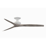 Fanimation Spitfire 60in Flush 3-Blade Ceiling Fan | Matte White and Weathered Wood | Low Ceiling & Sunroom | Model FP6721BMW-60WE-F