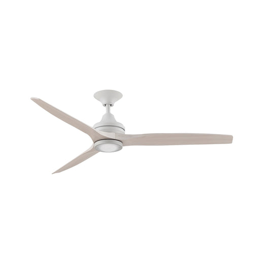 Fanimation Spitfire 60in 3-Blade Ceiling Fan with Light | Matte White and White Washed Buttonwood | Covered Patio & Porch | Model FP6721BMW-60WW-LK