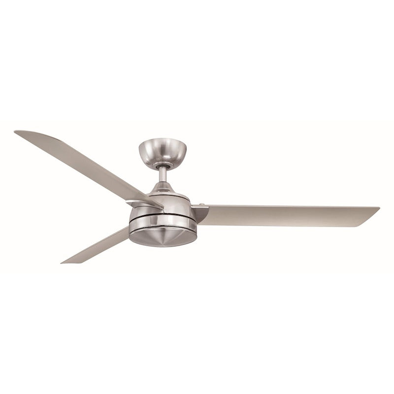 Fanimation Xeno 56in 1-Light Ceiling Fan | Brushed Nickel and Brushed Nickel Blades with LED | Covered Patio & Large Room | Model FP6728BBN