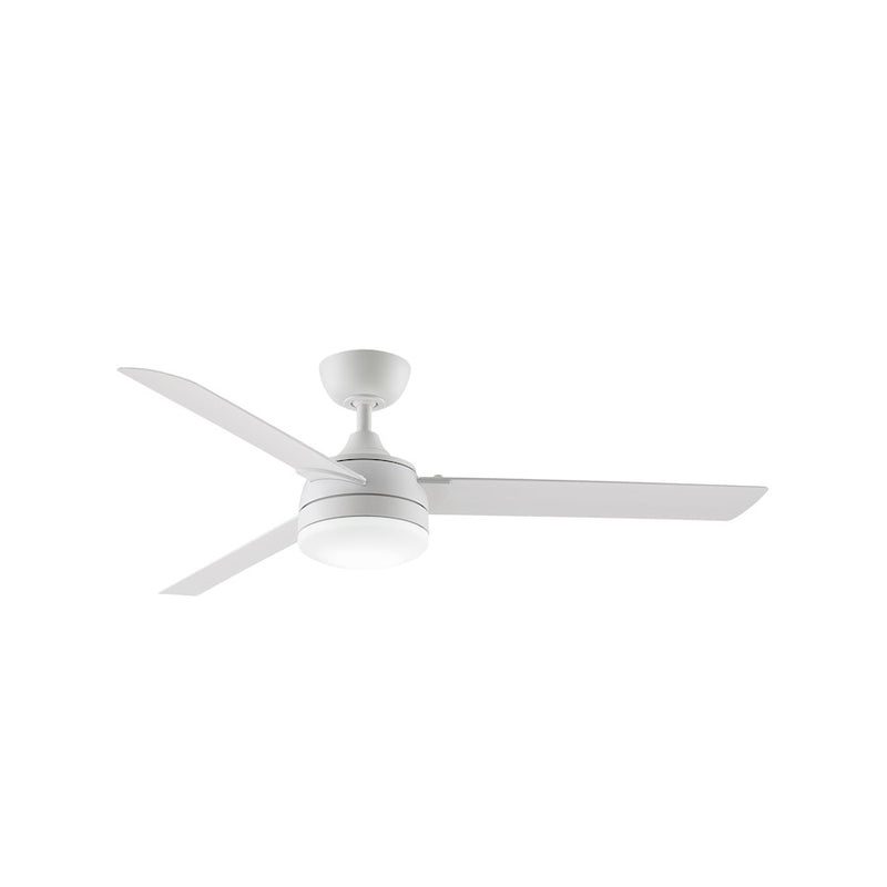 Fanimation Xeno Wet 56in 1-Light Ceiling Fan | Matte White and Opal Frosted Glass | Covered Patio & Veranda | 56 x 56 x 15 in | Model FP6729BMWW