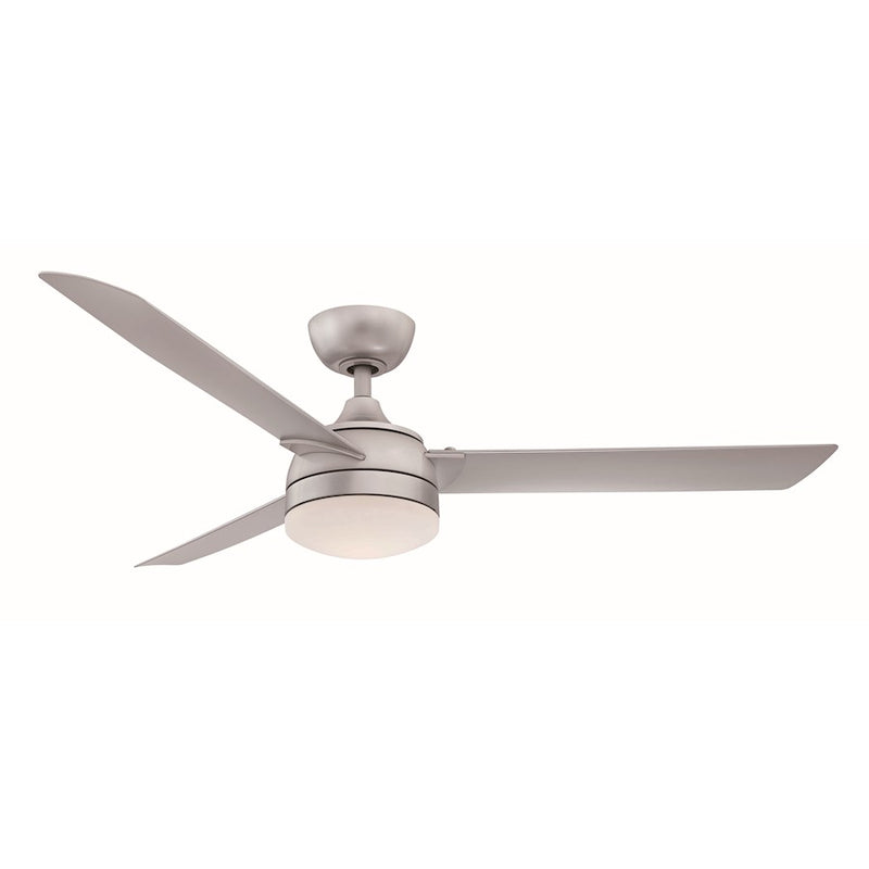 Fanimation Xeno Wet 56in 1-Light Ceiling Fan | Silver and Opal Frosted Glass | Covered Patio & Veranda | 56 x 56 x 15 in | Model FP6729BSLW