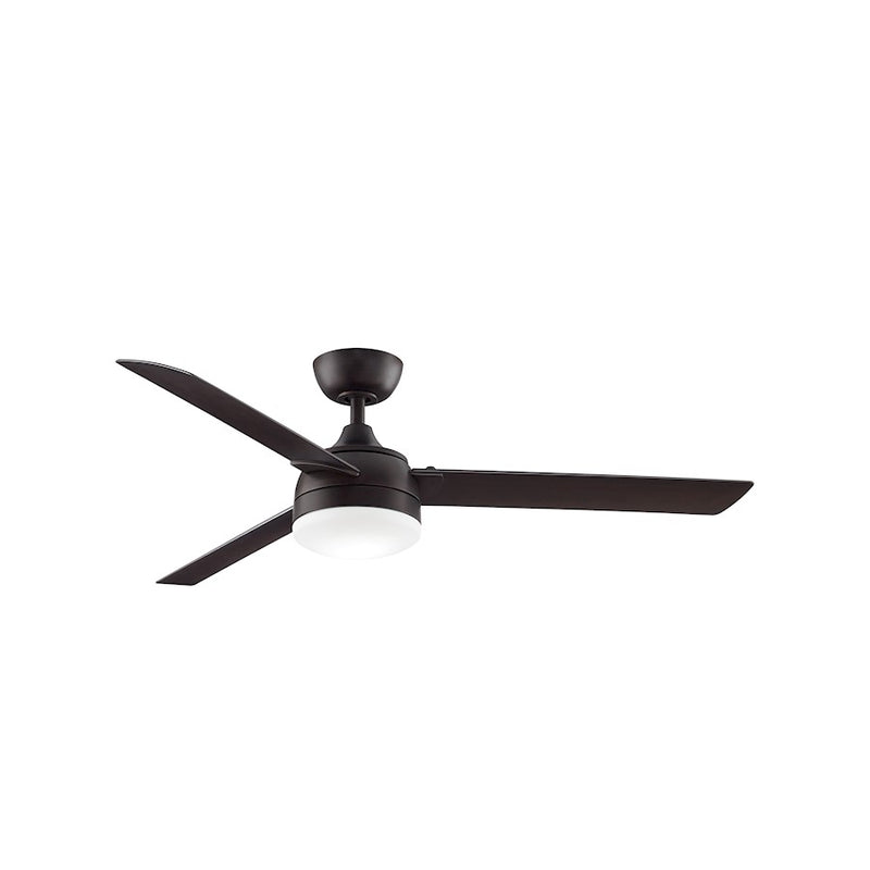 Fanimation Xeno 56in 1-Light Ceiling Fan | Dark Bronze and Opal Frosted Glass | Covered Patio & Veranda | 56 x 56 x 15 in | Model FP6729DZW