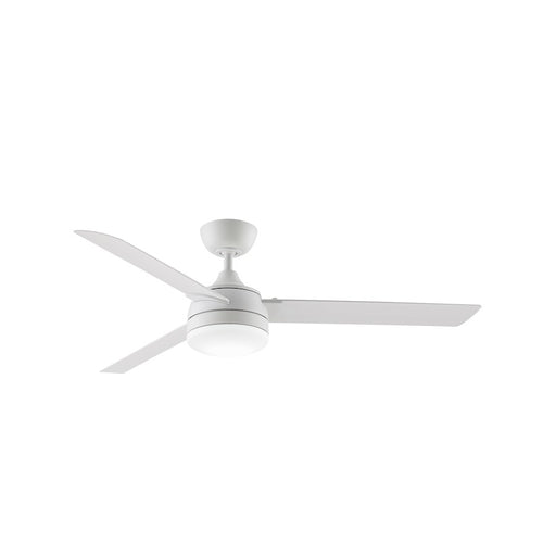 Fanimation Xeno 56in 3-Light Ceiling Fan | Modern Matte White and Opal Frosted Glass | Covered Patio & Lanai | 56 x 56 x 15 in | Model FP6729MWW
