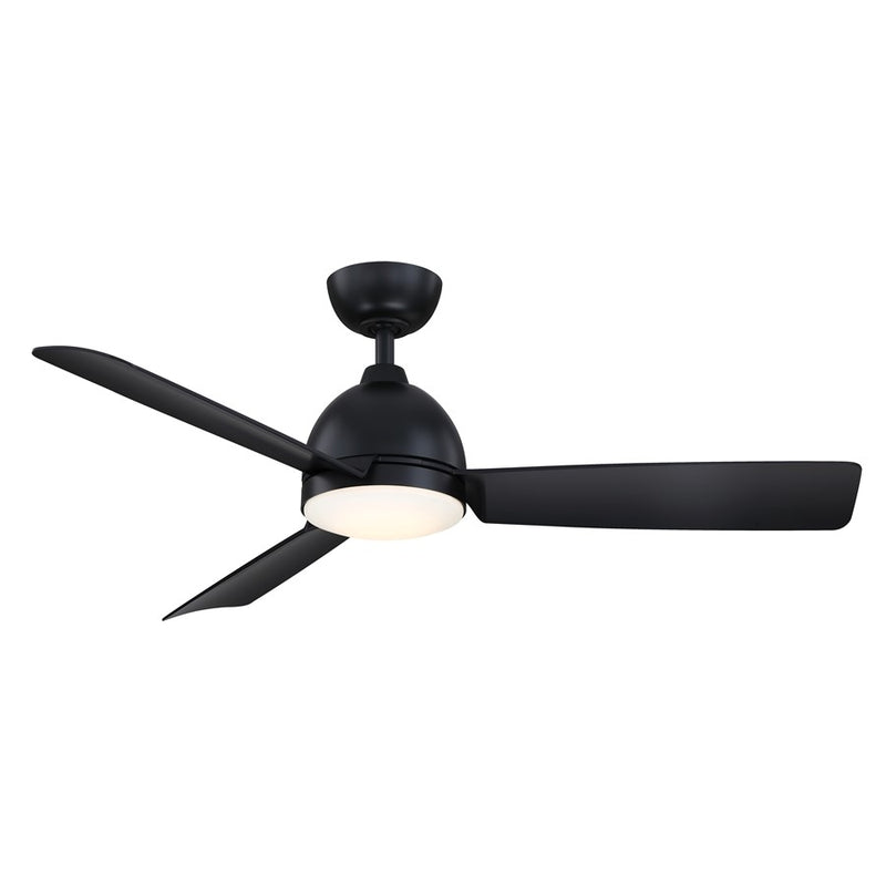 Fanimation Starboard L 52in 3-Blade LED Ceiling Fan | Marine Black Composite and Opal Frosted Glass | Covered Patio & Damp Indoor | Model FP6752BLM