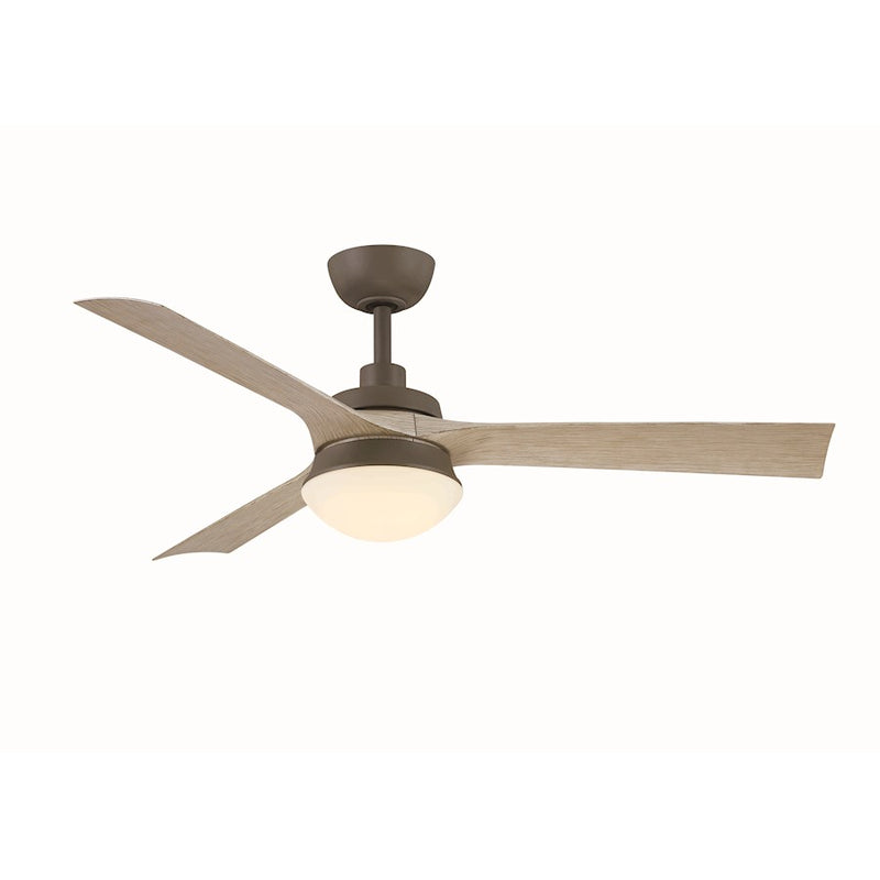 Fanimation Barlow 52in 3-Light Ceiling Fan | Transitional Antique Graphite and Opal Frosted Glass | Living Room & Covered Patio | Model FP6807AGP