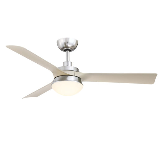 Fanimation Barlow 52" Ceiling Fan/LED Light Kit, Nickel/Nickel/Gray - FP6807BN