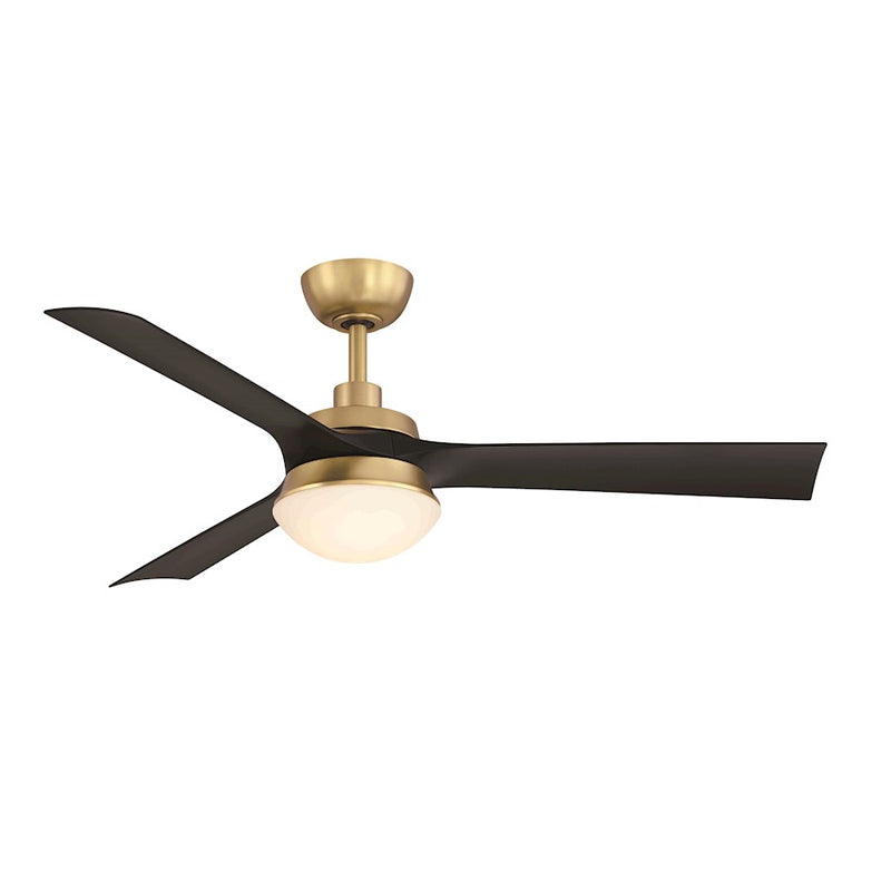 Fanimation Barlow 52in 3-Light Ceiling Fan | Brushed Satin Brass and Opal Frosted Glass | Living Room & Bedroom | 52 x 52 x 16 in | Model FP6807BSBL