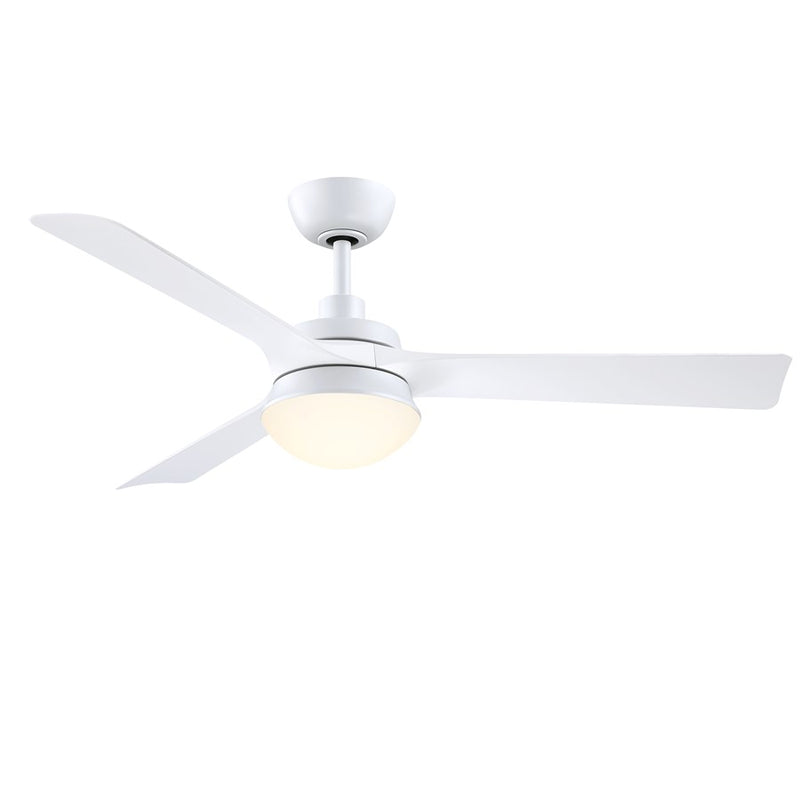Fanimation Barlow 52in 3-Light Ceiling Fan | Matte White and Opal Frosted Glass | Living Room & Bedroom | 52 x 52 x 16 in | Model FP6807MW