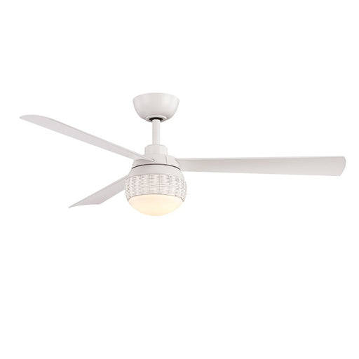 Fanimation Paget 52" Ceiling Fan/LED Light Kit, White/White/White - FP6837MW