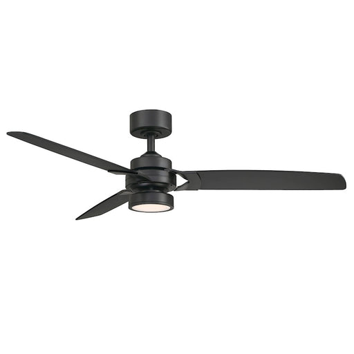 Fanimation Amped 52in 3-Blade Ceiling Fan | Matte Black and Opal Glass LED Light | Living Room & Bedroom | 52 x 52 x 13 in | Model FP7634BL