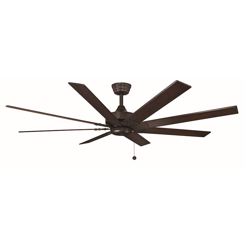 Fanimation Levon 63in 8-Blade Ceiling Fan | Dark Bronze and Cherry/Walnut Buttonwood | Living Room & Bedroom | 63 x 63 x 14.5 in | Model FP7910DZ