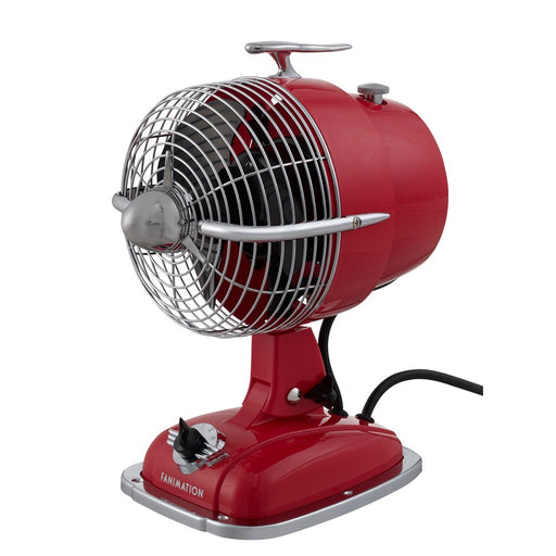 Fanimation Urbanjet 8in Table Fan | Spicy Red Finish | Bedroom & Office Desk Cooling | 3-Speed, 120V | Model FP7958SR