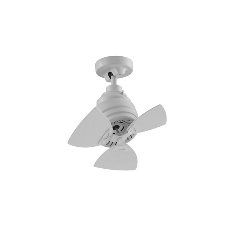 Fanimation Rotation 19in 3-Blade Ceiling Fan | Matte White Composite Blades | Indoor & Covered Patio | 19 x 19 x 18 in | Model FP8018MW
