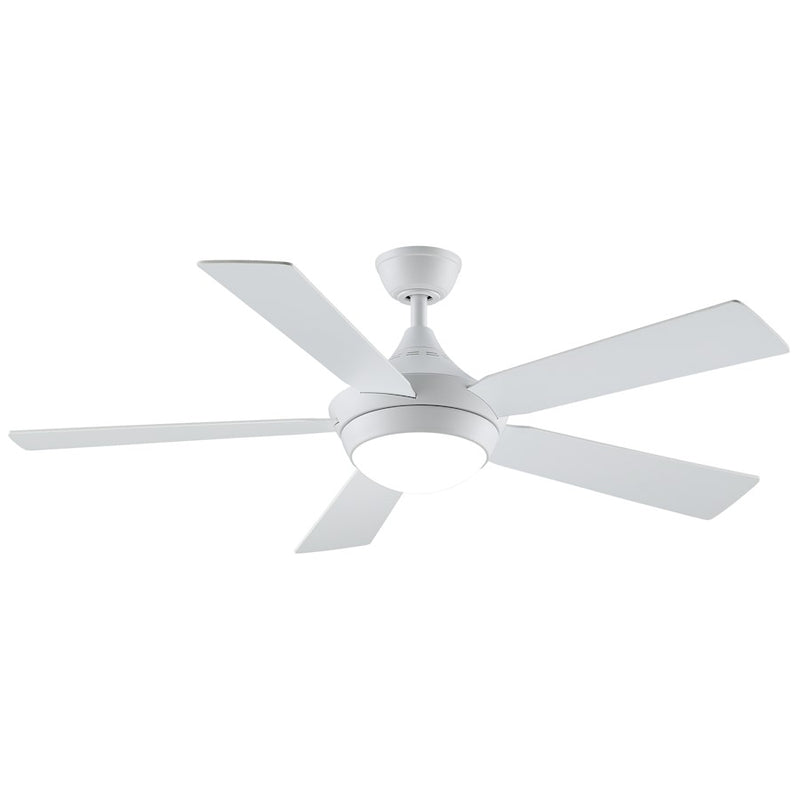 Fanimation Celano v2 52in 5-Blade Ceiling Fan | Matte White and Opal Frosted Glass | Living Room & Bedroom | 52 x 52 x 15 in | Model FP8062BMW