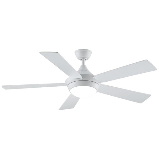Fanimation Celano v2 52in 5-Blade Ceiling Fan | Matte White and Opal Frosted Glass | Living Room & Bedroom | 52 x 52 x 15 in | Model FP8062BMW