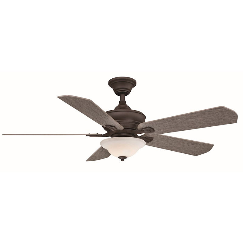Fanimation Camhaven v2 52in 1-Light LED Ceiling Fan | Modern Matte Greige and Frosted White Glass | Living Room & Bedroom | Model FP8094GR