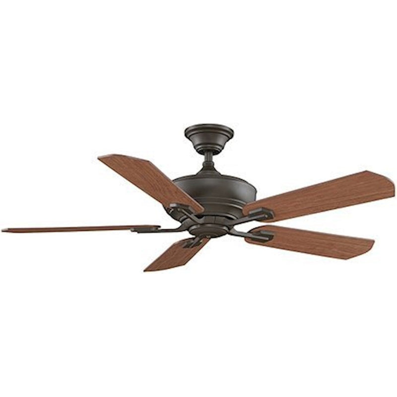 Fanimation Camhaven 52in Ceiling Fan | Oil-Rubbed Bronze and Cherry/Walnut Blades | Bedroom & Living Room | 52 x 52 x 20 in | Model FP8095OB