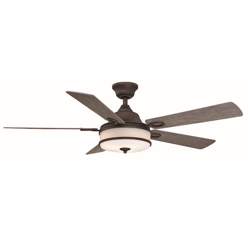 Fanimation Stafford 52in 3-Light Ceiling Fan | Matte Greige and Weathered Wood Blades | Living Room & Bedroom | 52 x 52 x 16 in | Model FP8274GR