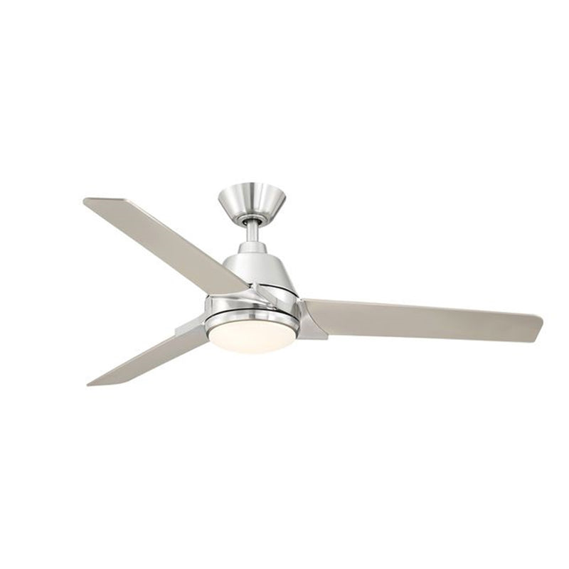 Fanimation Pyramid 52in 3-Blade Ceiling Fan | Brushed Nickel and Opal Frosted Glass | Living Room & Covered Patio | Model FP8406BN