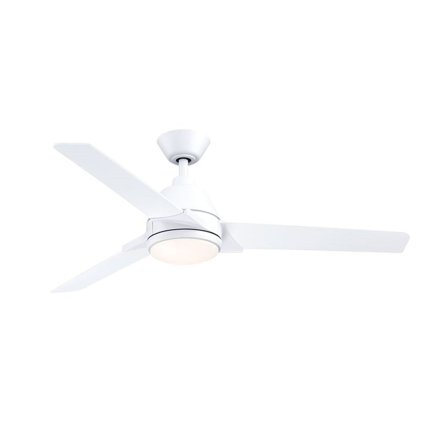 Fanimation Pyramid 52" Ceiling Fan/LED Light Kit, Matte White - FP8406MW