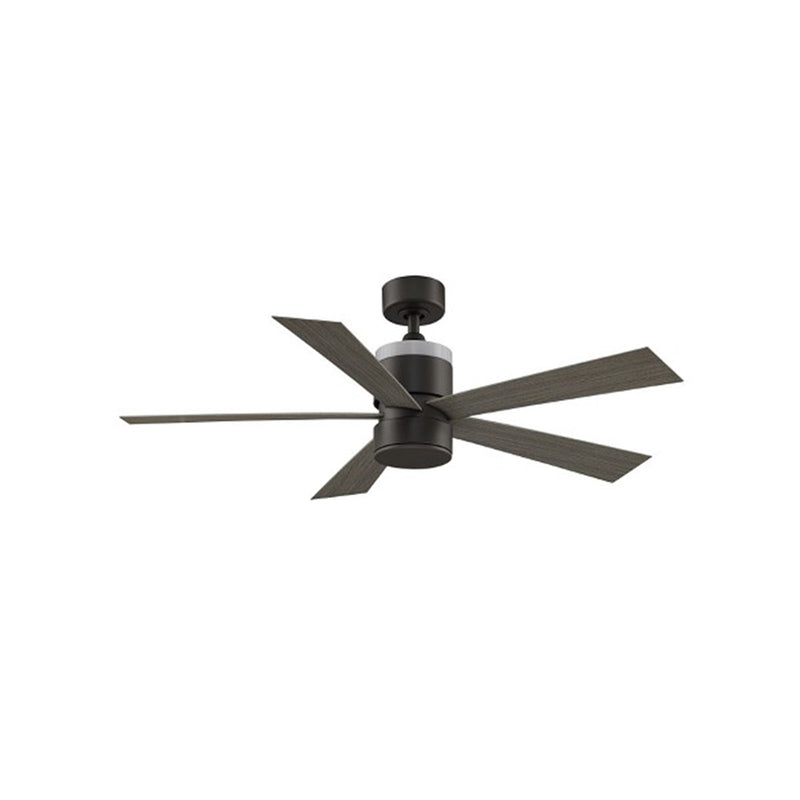 Fanimation Torch 52in 5-Blade Ceiling Fan | Matte Greige and Weathered Wood Blades | Bedroom & Living Room | 52 x 52 x 17 in | Model FP8458GR