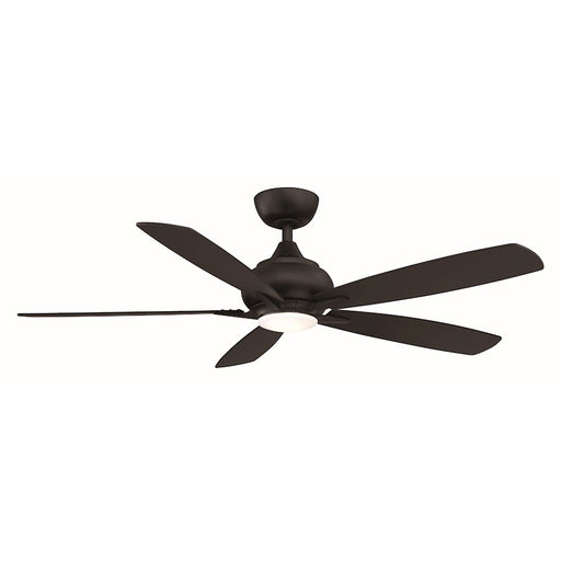 Fanimation Doren 52in 5-Blade Ceiling Fan | Matte Black and Opal Frosted Glass | Living Room & Bedroom | 52 x 52 x 14 in | Model FP8533BL