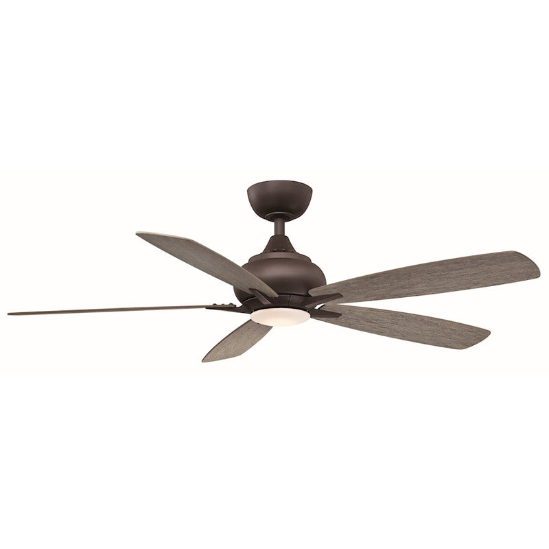 Fanimation Doren 52in 5-Blade Ceiling Fan | Matte Greige and Opal Frosted Glass | Living Room & Bedroom | 52 x 52 x 14 in | Model FP8533GR