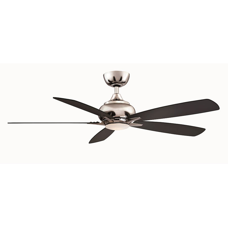 Fanimation Doren 52in LED Ceiling Fan | Polished Nickel and Opal Frosted Glass | Bedroom & Living Room | 52 x 52 x 13.65 in | Model FP8533PN