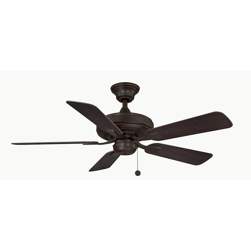Fanimation Edgewood 44in Wet Rated Ceiling Fan | Dark Bronze and Dark Walnut Composite Blades | Covered Patio & Indoor Rooms | Model FP9044DZW