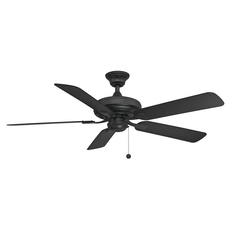 Fanimation Edgewood 52in 5-Blade Ceiling Fan | Black Composite Blades | Indoor & Outdoor Covered Patio | 52 x 52 x 10 in | Model FP9052BLW