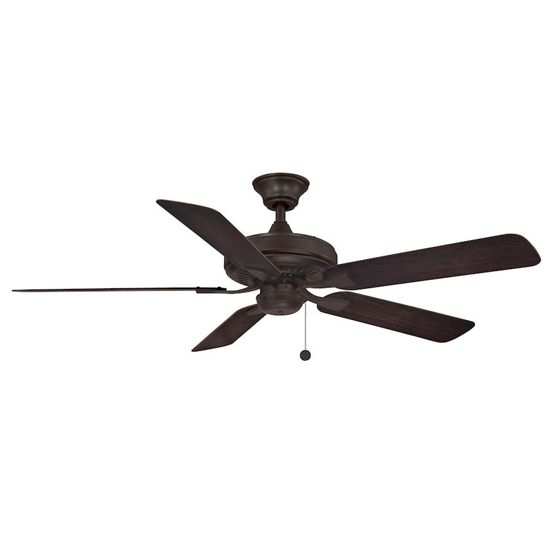 Fanimation Edgewood 52in 5-Blade Ceiling Fan | Dark Bronze and Dark Walnut Blades | Indoor & Outdoor Wet Rated | 52 x 52 x 10.03 in | Model FP9052DZW