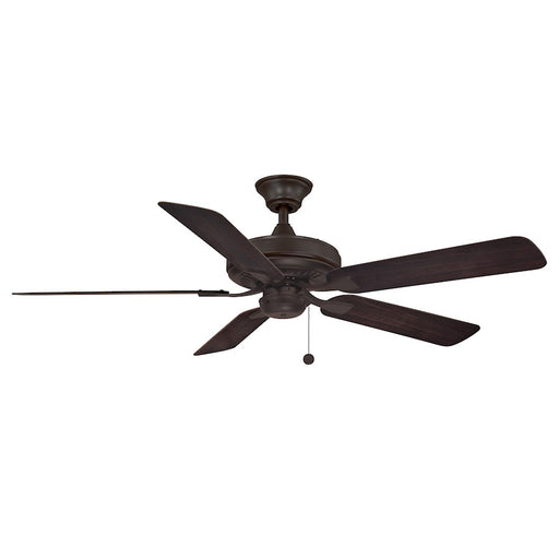 Fanimation Edgewood 52in 5-Blade Ceiling Fan | Dark Bronze and Dark Walnut Blades | Indoor & Outdoor Wet Rated | 52 x 52 x 10.03 in | Model FP9052DZW