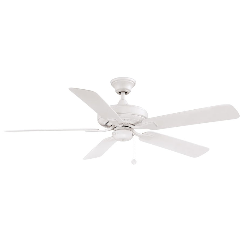 Fanimation Edgewood 52in 5-Blade Ceiling Fan | Matte White Composite Blades | Indoor & Outdoor Wet Rated | 52 x 52 x 10 in | Model FP9052MWW