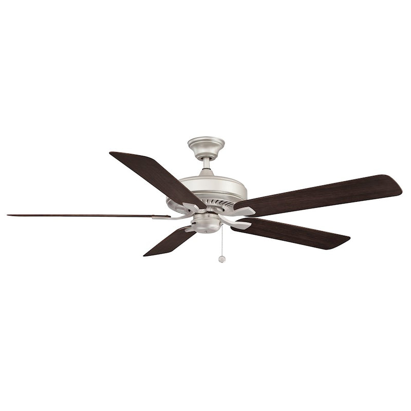 Fanimation Edgewood 60in 5-Blade Ceiling Fan | Brushed Nickel & Dark Walnut Composite Blades | Indoor & Outdoor Wet Rated | Model FP9060BNW