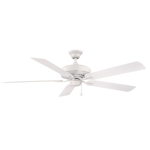 Fanimation Edgewood 60in 5-Blade Ceiling Fan | Matte White and Matte White Composite Blades | Indoor & Outdoor Covered Patio | Model FP9060MWW