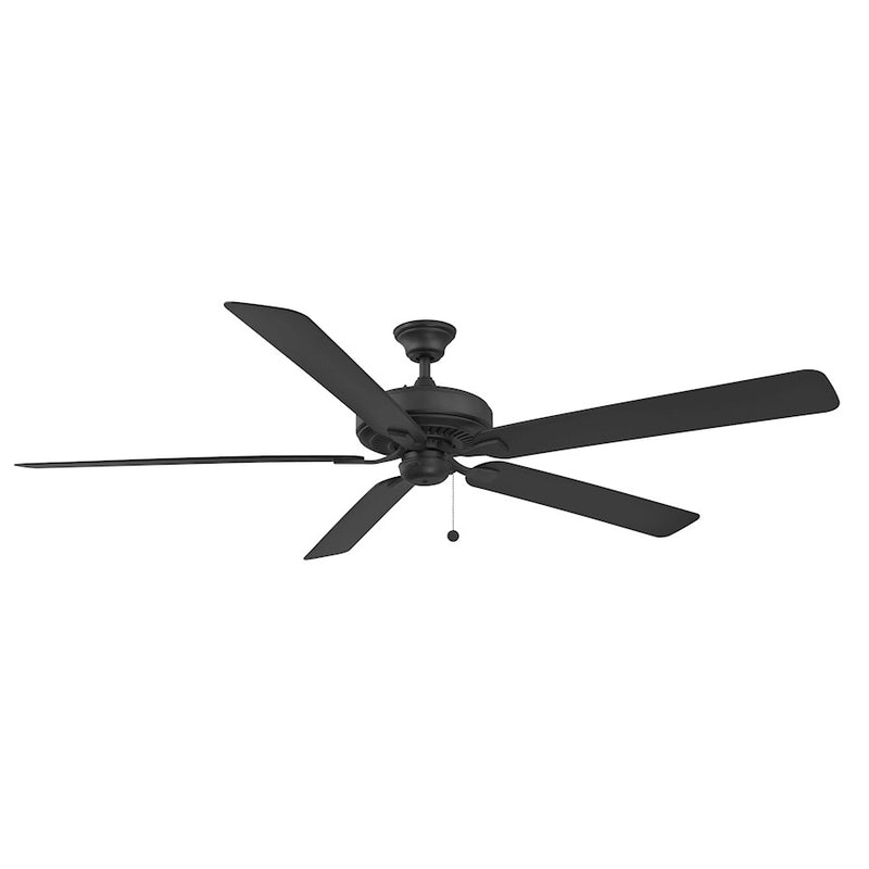 Fanimation Edgewood 72in 5-Blade Ceiling Fan | Black and Black Composite Blades | Indoor & Outdoor Covered Patio | 72 x 72 x 11 in | Model FP9072BLW