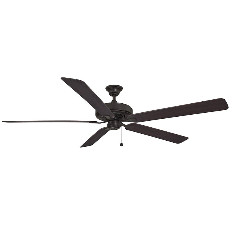 Fanimation Edgewood 72in 5-Blade Ceiling Fan | Dark Bronze and Dark Walnut Composite Blades | Indoor & Outdoor Covered Patio | Model FP9072DZW