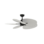 Fanimation Islander DC 52in 5-Blade Ceiling Fan | Black and Matte White Composite Blades | Covered Patio & Porch | Model FPD3250BL-52WOMW