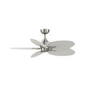 Fanimation Islander DC 52in 5-Blade Ceiling Fan | Brushed Nickel and Matte White Composite Blades | Covered Patio & Porch | Model FPD3250BN-52NOMW