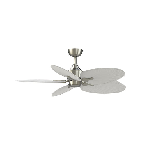 Fanimation Islander DC 52in 5-Blade Ceiling Fan | Brushed Nickel and Matte White Composite Blades | Covered Patio & Porch | Model FPD3250BN-52NOMW